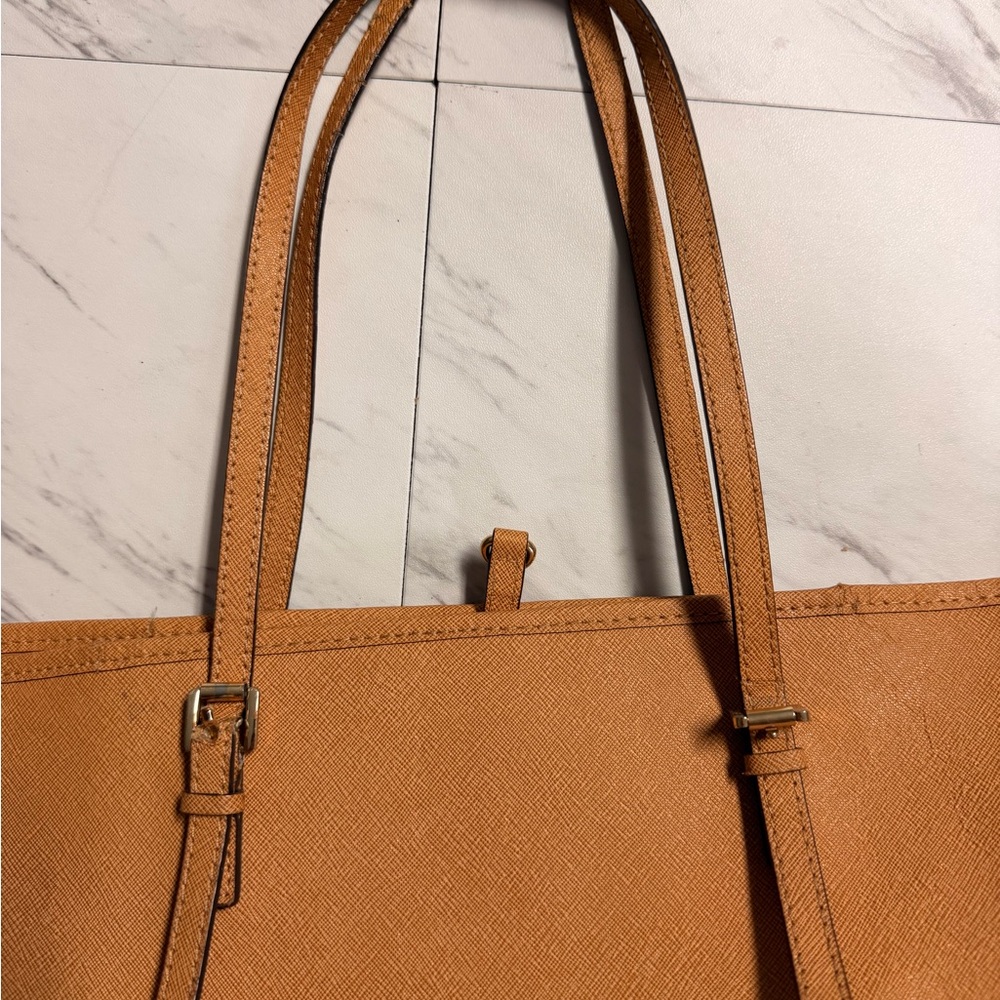 Michael Kors Cognac Saffiano Tote - Picture 7 of 10